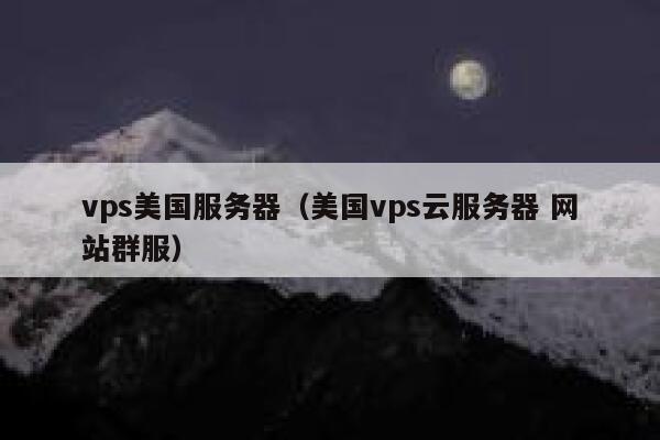 vps美国服务器（美国vps云服务器 网站群服）